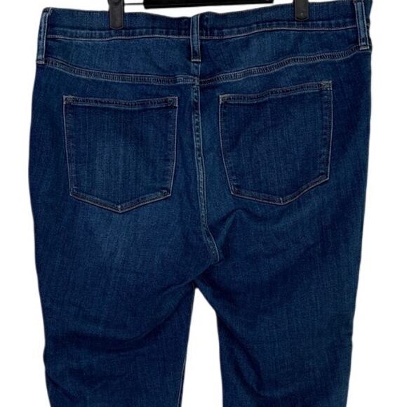 J. Crew Crop Ankle 8" Mid Rise Stretch Skinny Slimming Jean 34 Blue Dark Wash - Picture 5 of 15